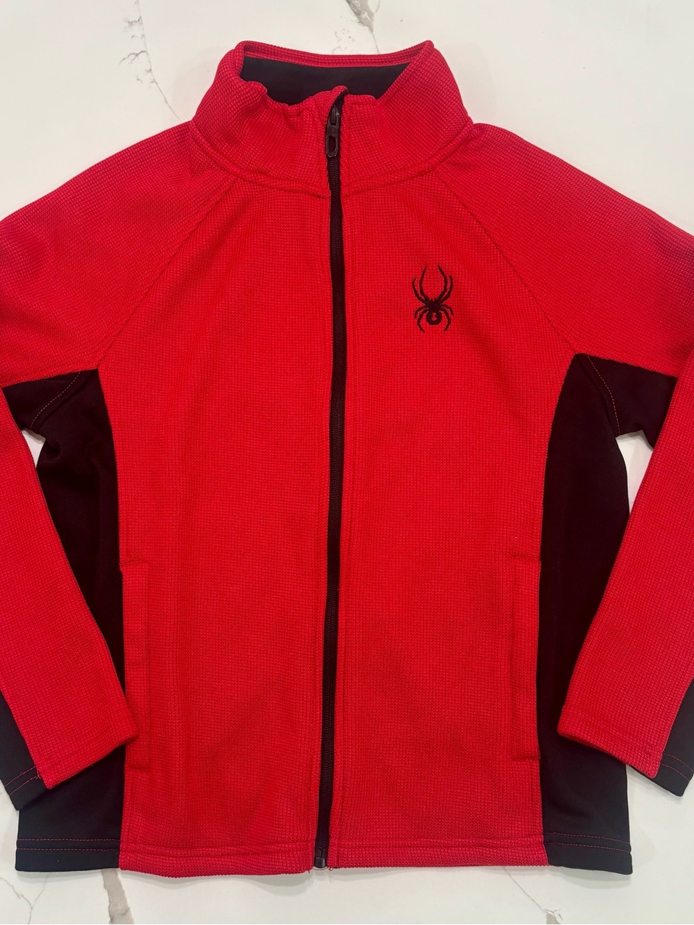 Spyder Kids Red Full-Zip Jacket with Black Accents